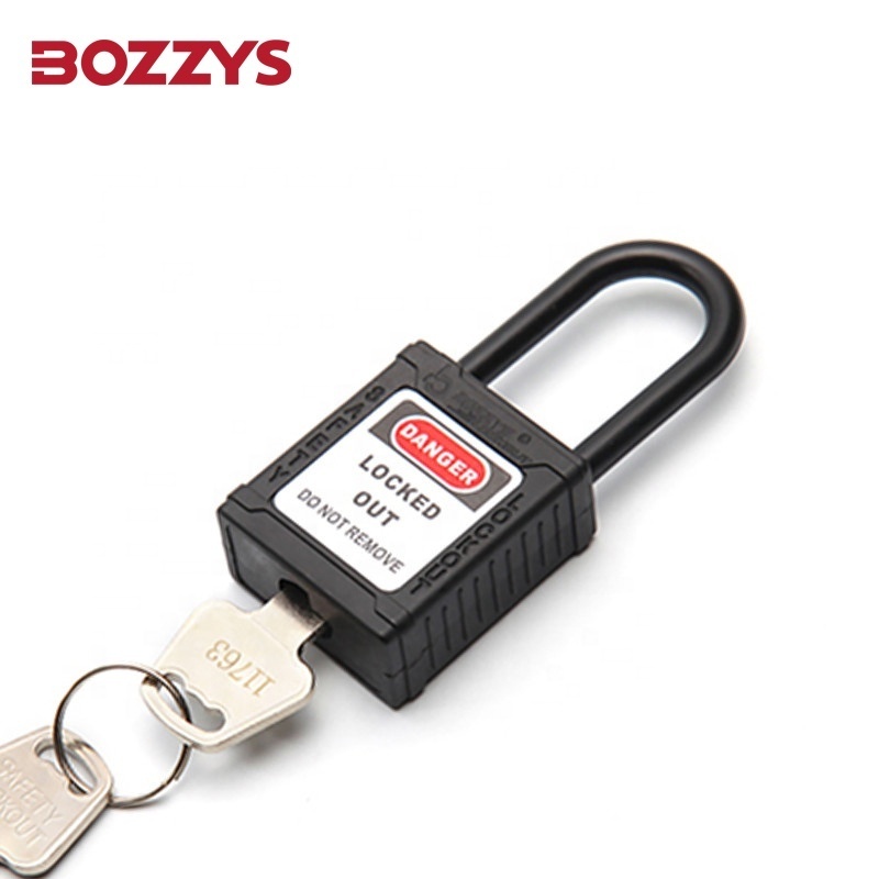 38mm Shackle Loto insulated safety padlock with Master key for Industrial lockout-tagout Custom laser coding and label