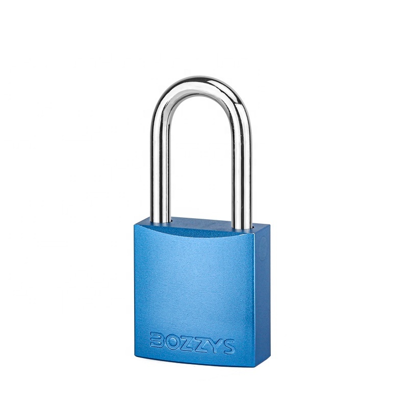 Compact anodized keyed alike aluminium padlock with 6.2*38mm hardened steel shackle for Industrial lockout-tagout