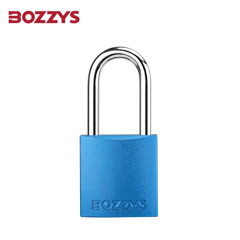 Compact anodized keyed alike aluminium padlock with 6.2*38mm hardened steel shackle for Industrial lockout-tagout