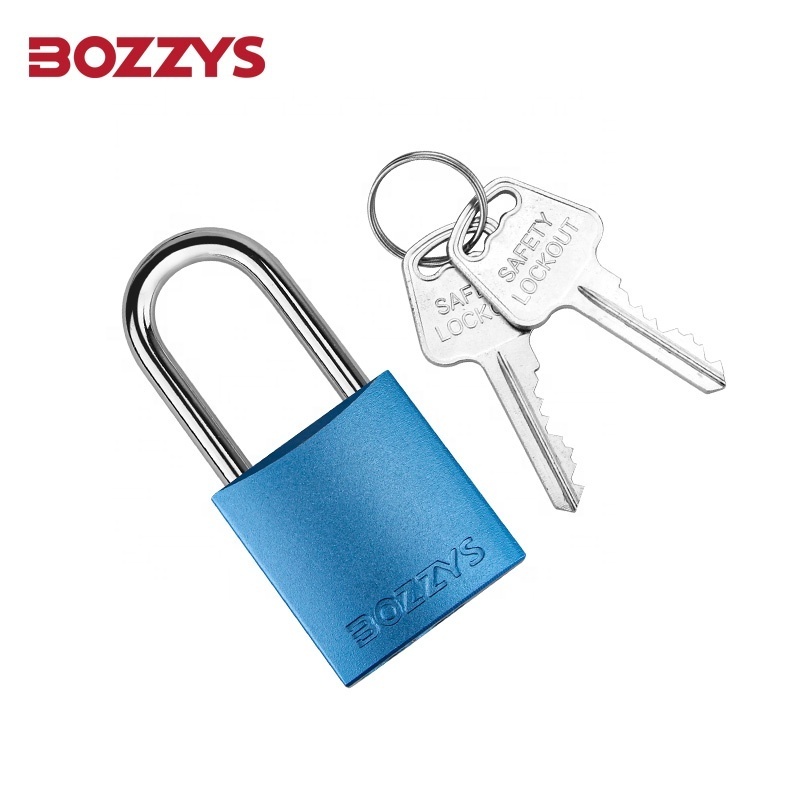 Compact anodized keyed alike aluminium padlock with 6.2*38mm hardened steel shackle for Industrial lockout-tagout