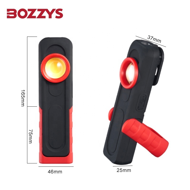 BOZZYS USB Rechargeable  COB+XPE Workshop Inspection Working Light With Power Indicator & Magnet