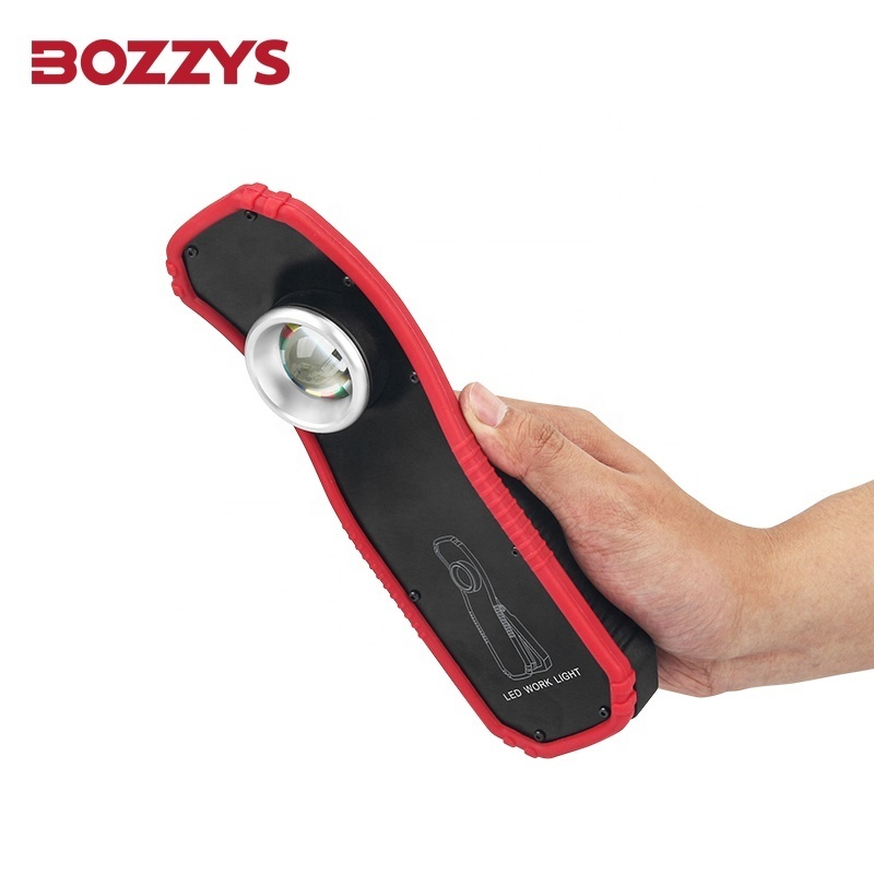 BOZZYS Portable LED COB Flashlight Hanging Hook High-Low Modes Work Light For Car Repair Outdoor Flashlight