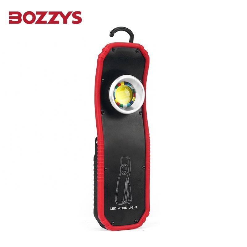 BOZZYS Portable LED COB Flashlight Hanging Hook High-Low Modes Work Light For Car Repair Outdoor Flashlight