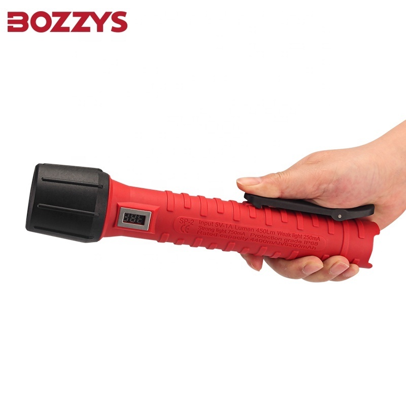 BOZZYS Safety Rated Rechargeable Waterproof Long Distance Explosion Proof Flashlight With LCD Screen