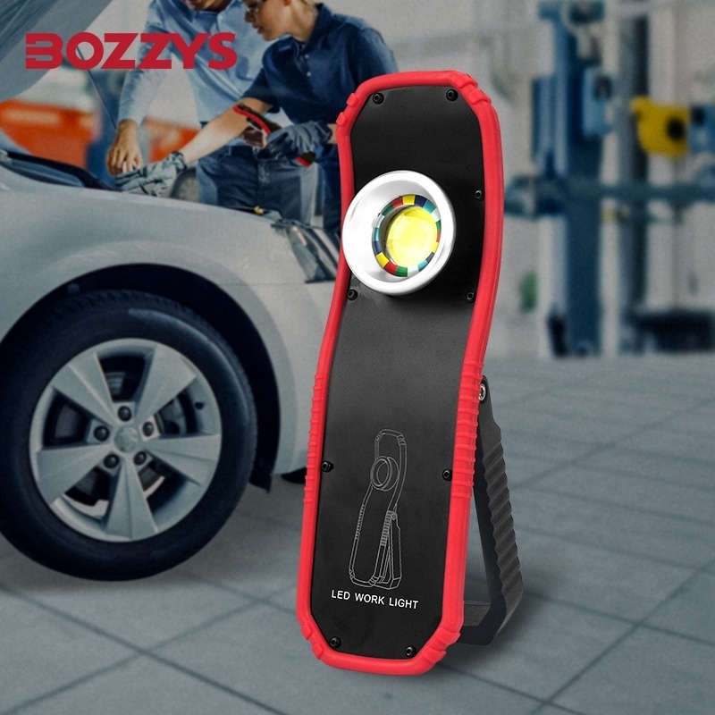 BOZZYS Portable LED COB Flashlight Hanging Hook High-Low Modes Work Light For Car Repair Outdoor Flashlight