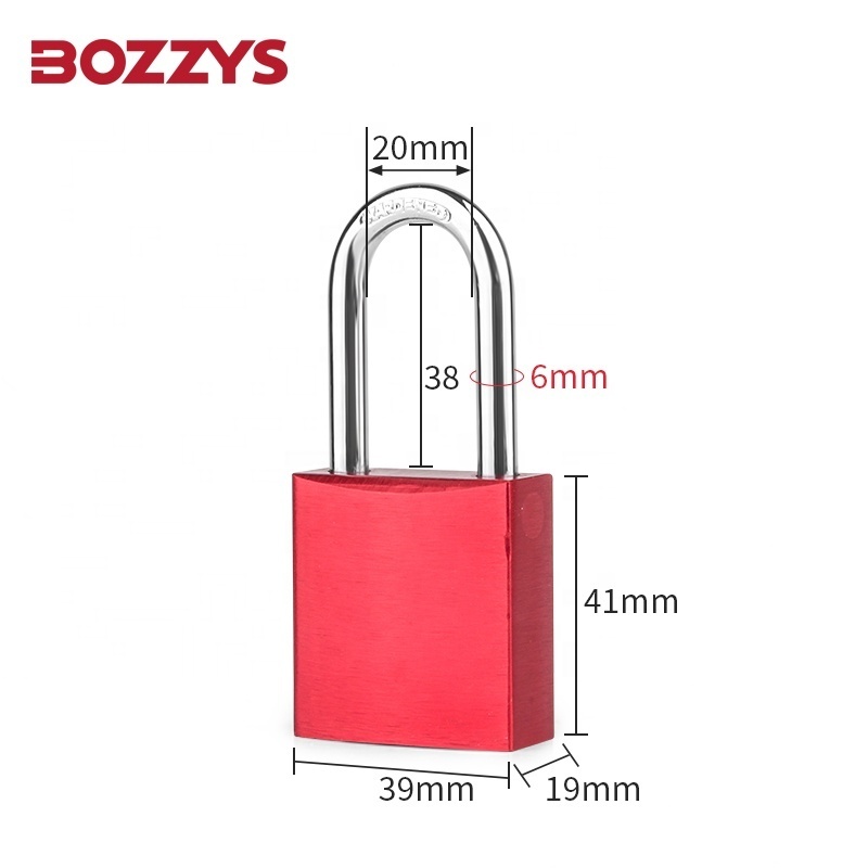 automatic pop-up Anti-UV aluminum Padlock with Key retaining and Custom laser coding for Industrial lockout-tagout