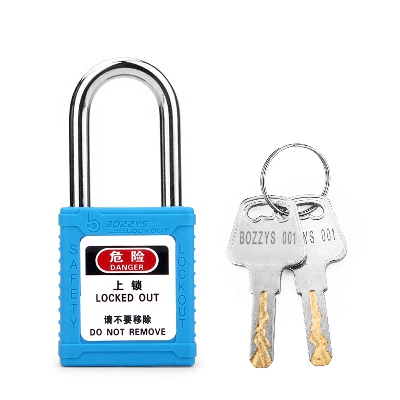 Zenex Composite Industrial Safety Padlock with 6mm Hardened Steel Shackle for lockout tagout to prevent accidental operation