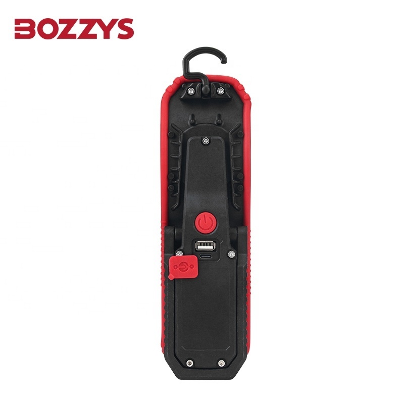 BOZZYS Portable LED COB Flashlight Hanging Hook High-Low Modes Work Light For Car Repair Outdoor Flashlight