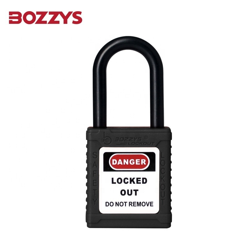 38mm Shackle Loto insulated safety padlock with Master key for Industrial lockout-tagout Custom laser coding and label