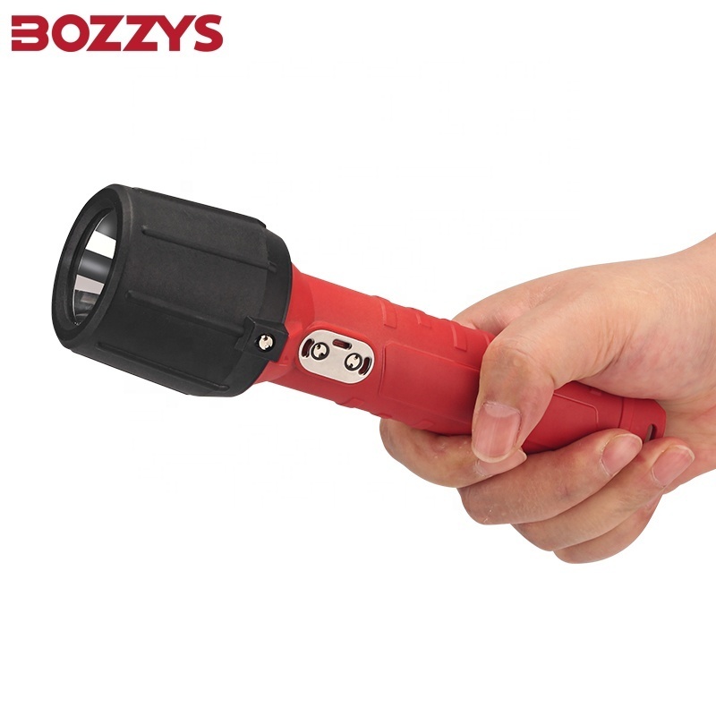 BOZZYS LED Industrial Waterproof And Dustproof Camping Overhaul Lighting Flashlight with LCD Screen