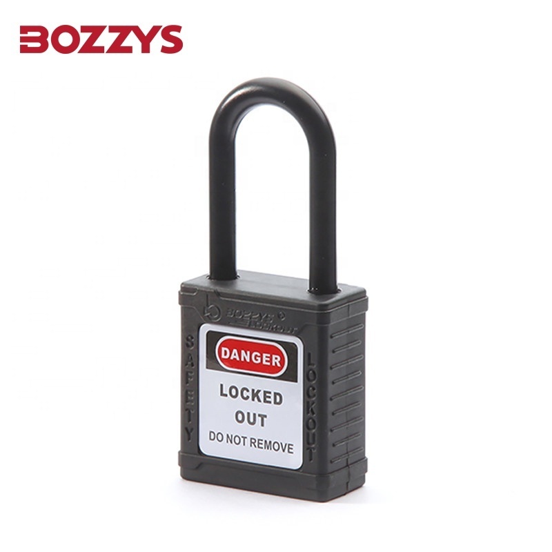 38mm Shackle Loto insulated safety padlock with Master key for Industrial lockout-tagout Custom laser coding and label