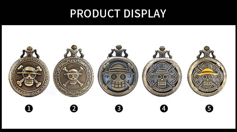 Old  Cheap Price men  Anime One Piece vintage antique japan movt pocket watch for men