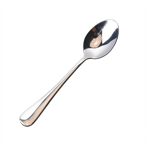 Custom 410 cucharas stainless steel small silver dessert tea spoon for restaurants