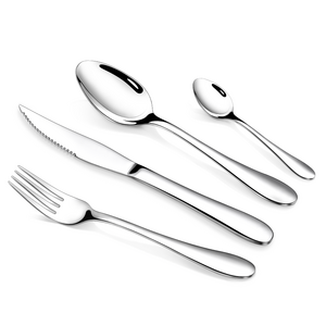 Restaurant cutlery set for hotel cubiertos acero inox 410 metal spoons forks and knives stainless steel cutlery set