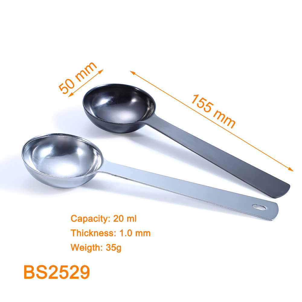 430 Stainless Steel Measuring Scoop Milk Coffee Spoon Silver Powder Measure Spoon Tea Coffee Accessories