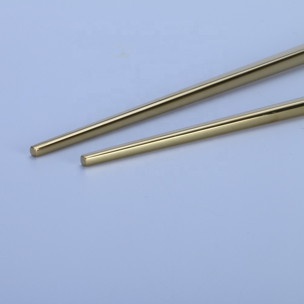 Wholesale Palillos Sumpit 304 Stainless Steel custom Gold Chopsticks