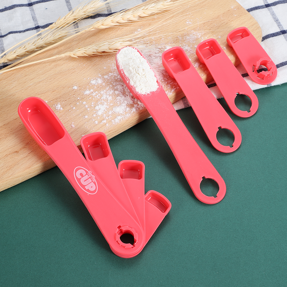 Factory direct Baking Tools eu protein powder measuring scoop Rectangular Plastic Measuring Spoons Set