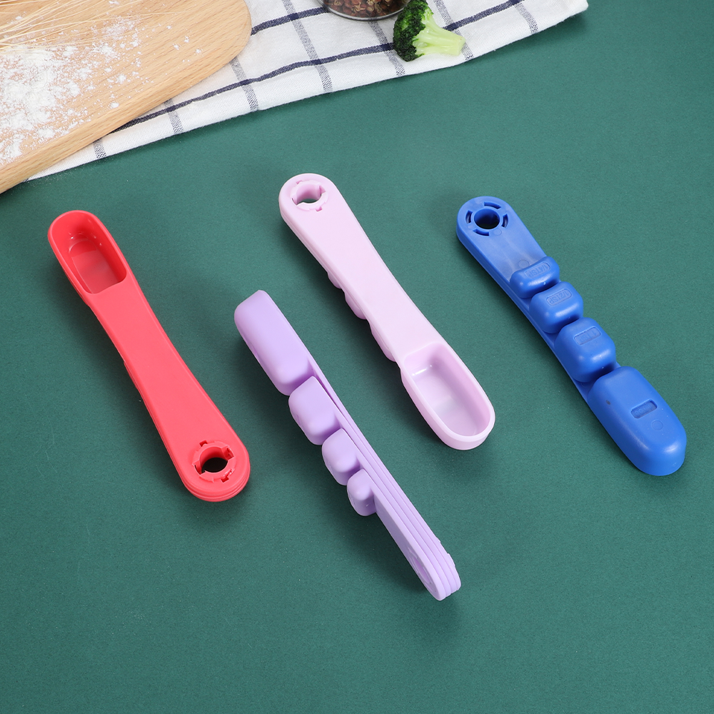 Factory direct Baking Tools eu protein powder measuring scoop Rectangular Plastic Measuring Spoons Set