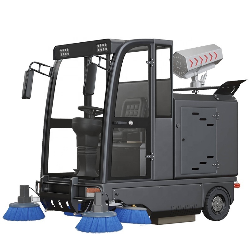 Electronic Industry Three Wheel Steering Road Sweeper Cleaning Machine Tractor Mounted Road Sweeper