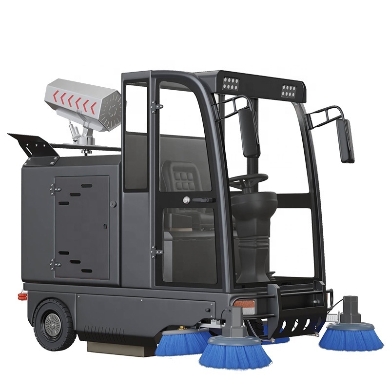 Electronic Industry Three Wheel Steering Road Sweeper Cleaning Machine Tractor Mounted Road Sweeper