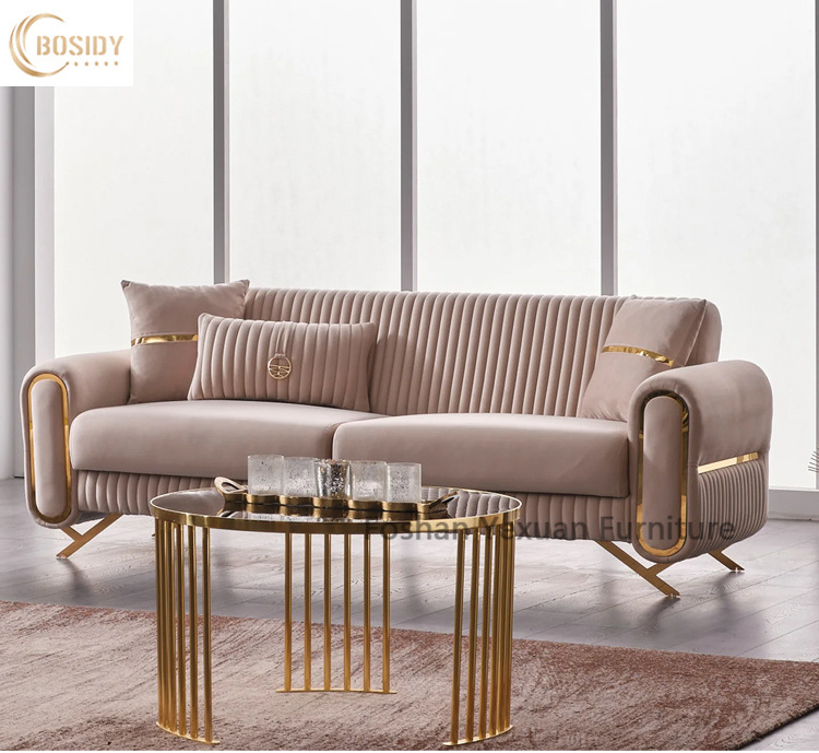 contemporary antique luxury living room furniture u shaped sectional fabric lounge sofa chair set