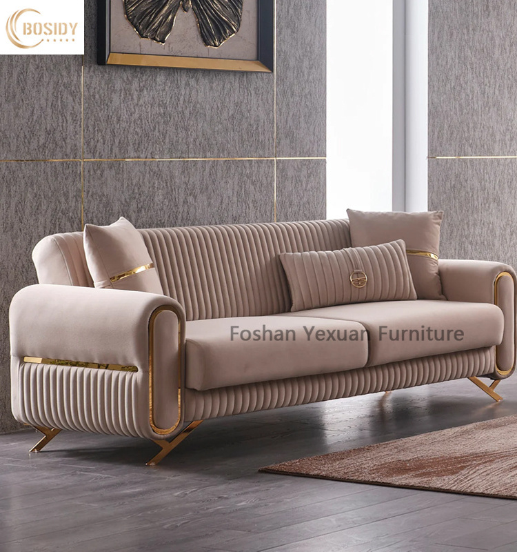 contemporary antique luxury living room furniture u shaped sectional fabric lounge sofa chair set