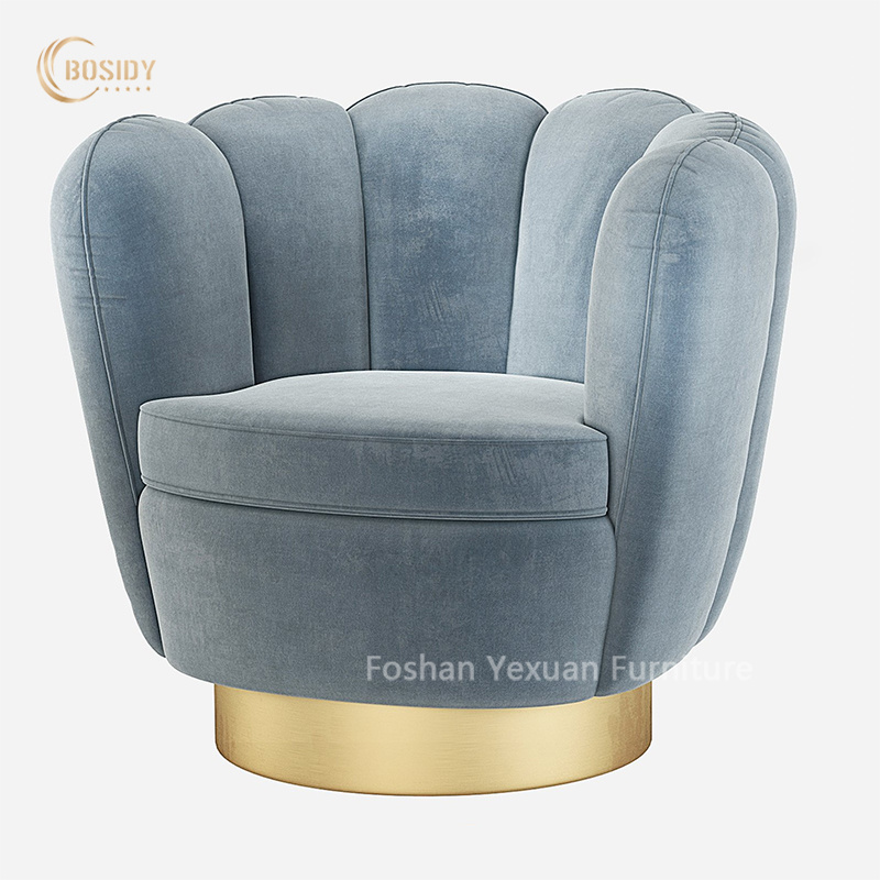 elegant sofa for living room luxury single sofa chair new design contemporary swivel chair lounge flower shaped chair