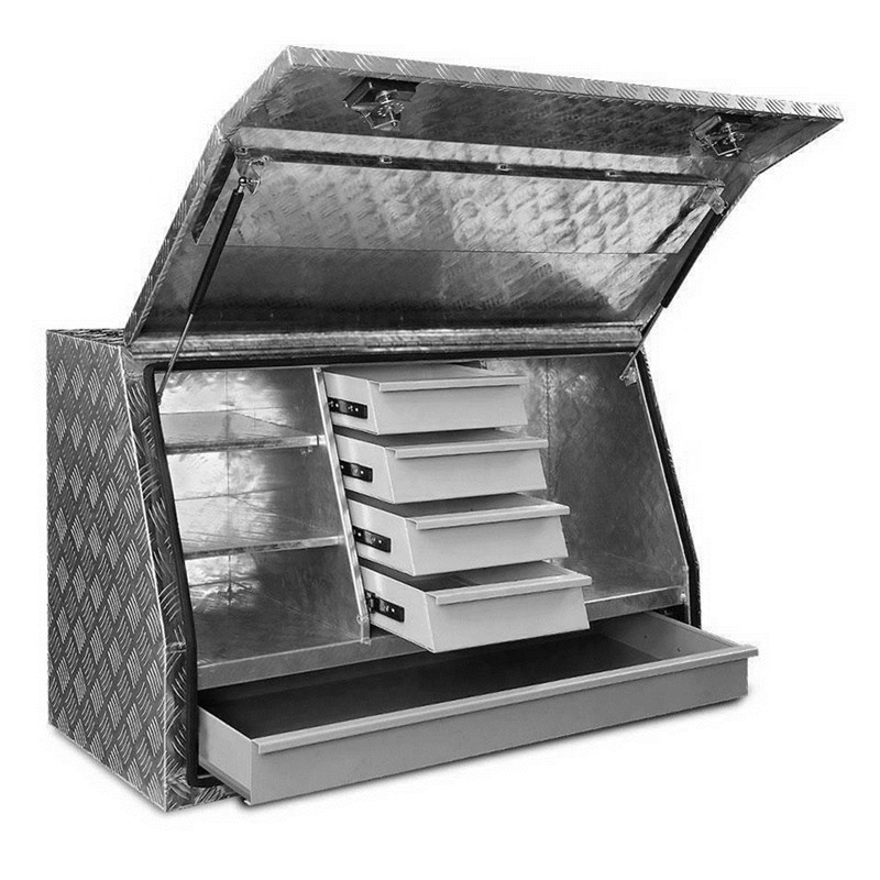 Aluminium Toolbox Ute Tool Box Drawers Storage Truck Canopy Trailer Locks