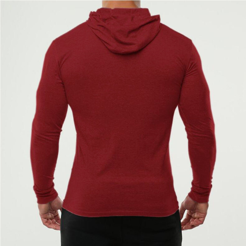 Dropshipping Wholesale Custom Logo 95% Cotton 5% Polyester Hoodies Sweatshirt Men Long Sleeve T Shirt With Hoody