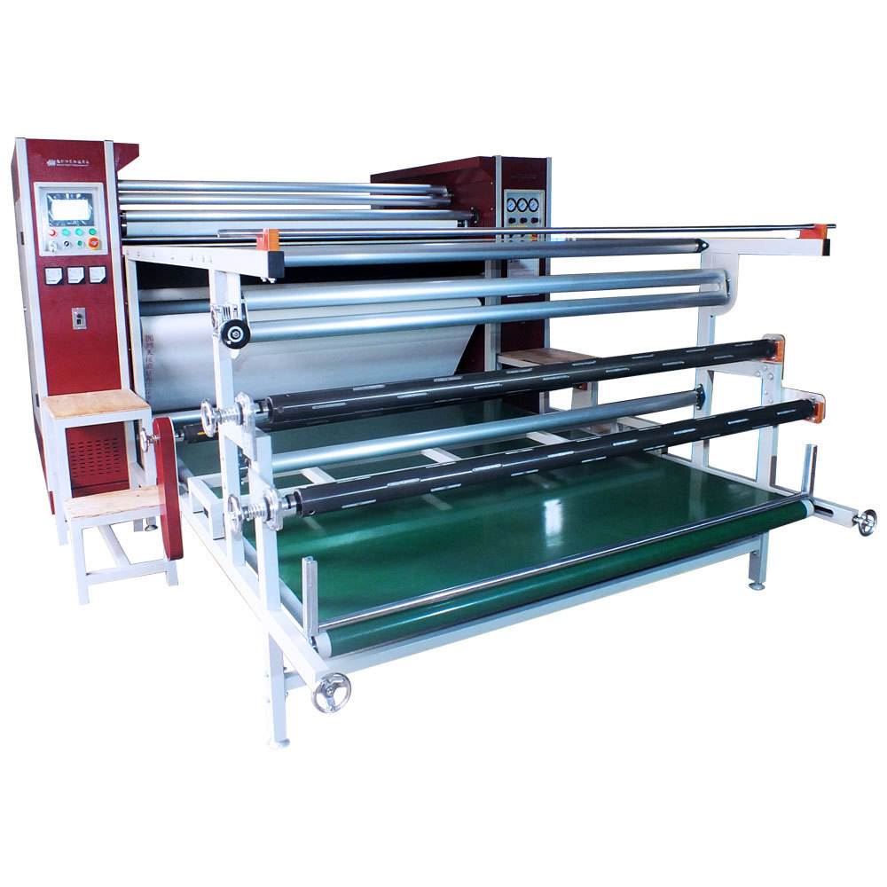 Bosim 800 mm oil heating drum 1.7 m dye sublimation heat transfer printing Calender  rotary roller heat press machine