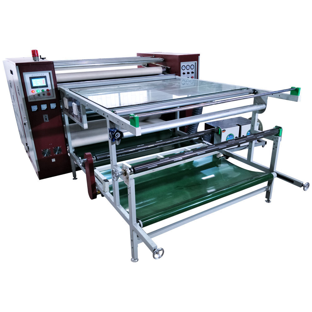 Bosim 800 mm oil heating drum 1.7 m dye sublimation heat transfer printing Calender  rotary roller heat press machine