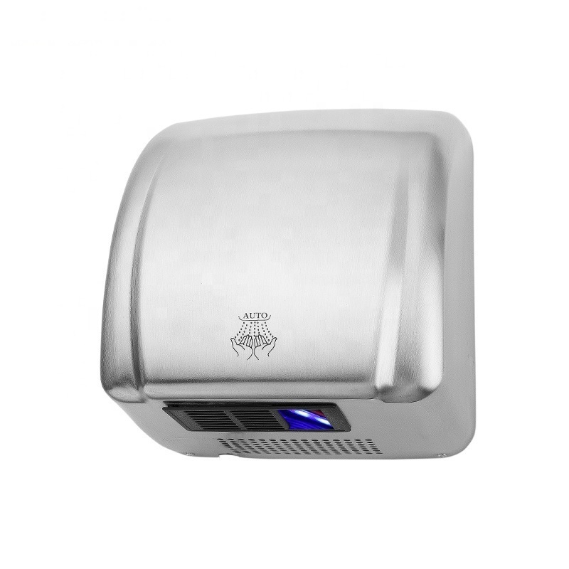 Wall Mounted Stainless Steel Black Overheat Protection Compact Automatic Hand Dryer