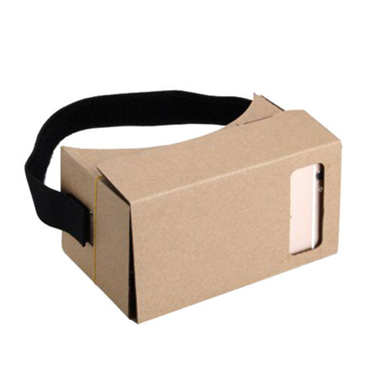 Cardboard 3d Virtual Reality Headset Glasses Diy Vr Paper Cardboard Lens Box With 3-6inch Screen