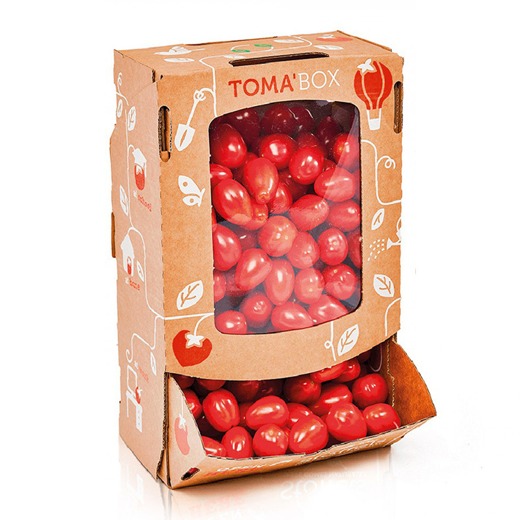 Corrugated fruit and vegetable cardboard tomato packaging box