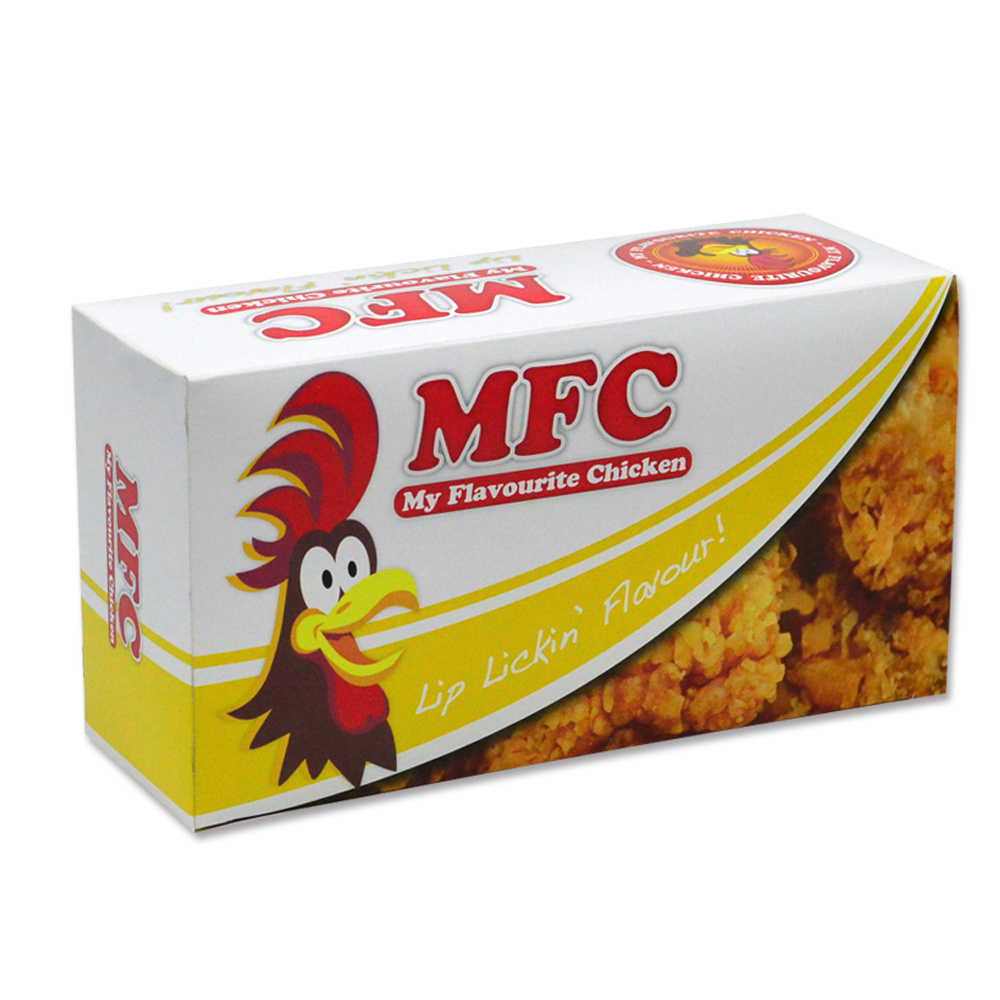 custom logo takeaway 1mm food grade fried roosted chicken wings takeout carrier paper box food packaging for food