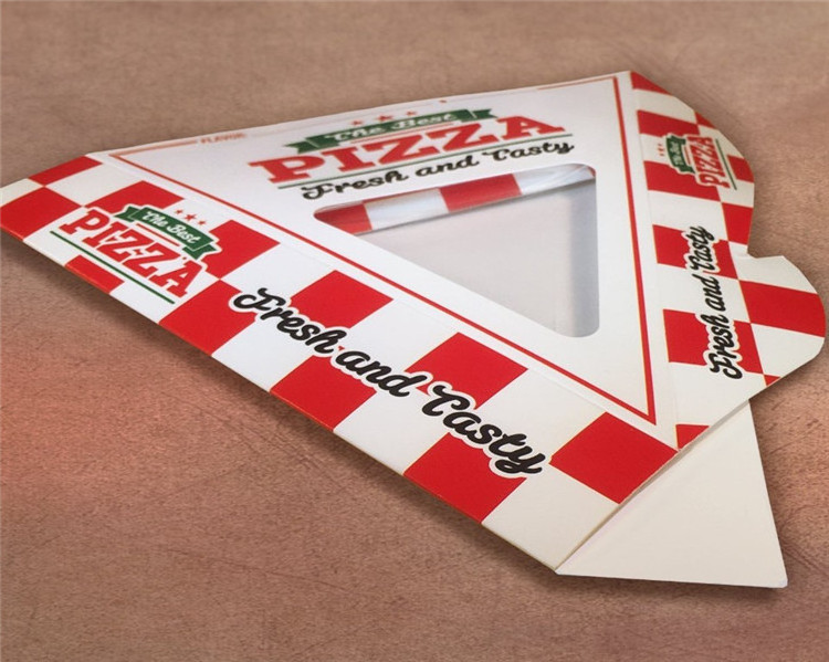 Custom Flull Size Flat Pizza Slice box with Clear window