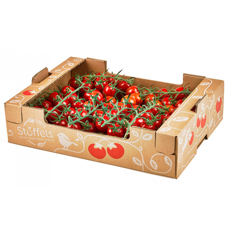 Corrugated fruit and vegetable cardboard tomato packaging box