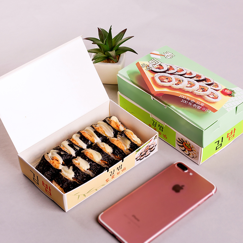 Disposable Takeout Togo Sushi Packaging Custom Take Away Bento Food Luxury Gift Paper Takeaway Sushi Box