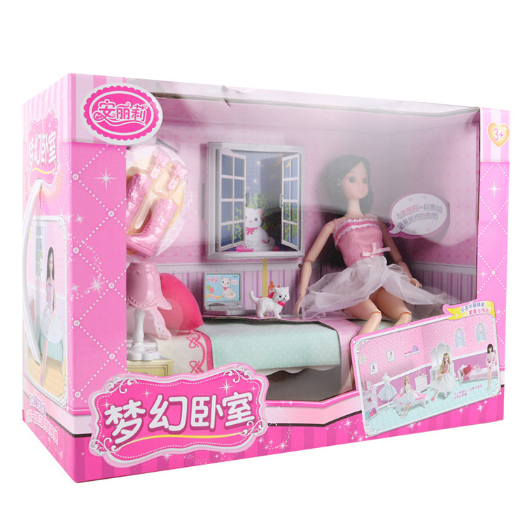 Factory Customize Baby Doll Toy Packaging Box With Clear Window