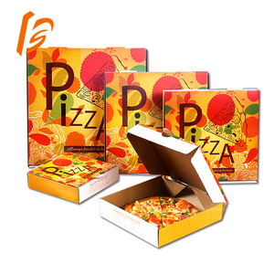 Pizza Box Package Carton Supplier Custom Design Printed Packing Bulk Cheap Pizza Boxes Boite A Pizzas with Logo