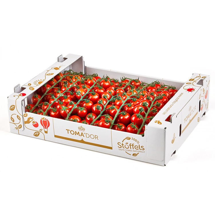 Corrugated fruit and vegetable cardboard tomato packaging box