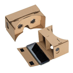 Cardboard 3d Virtual Reality Headset Glasses Diy Vr Paper Cardboard Lens Box With 3-6inch Screen