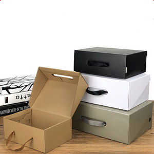 Unique Design Corrugated Paper Men Women Shoe Boxes Wholesale Empty Custom Shoe Packaging with Logo