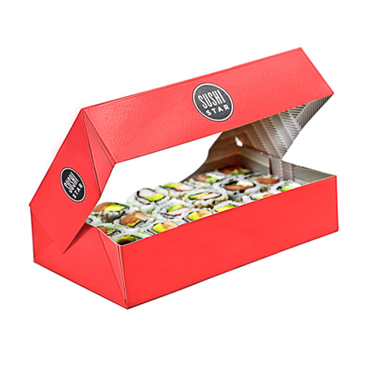 Disposable Takeout Togo Sushi Packaging Custom Take Away Bento Food Luxury Gift Paper Takeaway Sushi Box