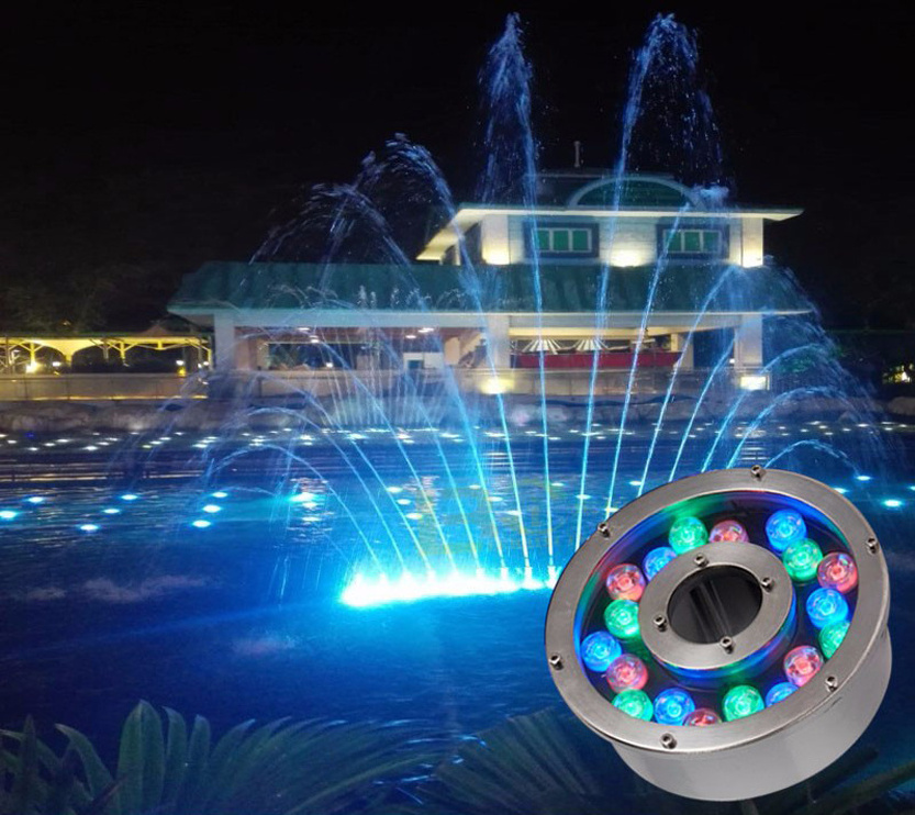 Fountains Lamp Perforated Water Column Landscape Lighting Musical Fountain Glue Sealing IP68 Underwater Light