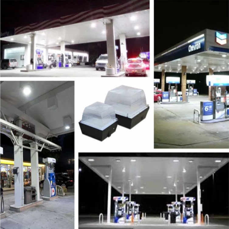 Canopy Lamp 50w 60w 80w 100w CE ROHS Petrol Gas Station Canopy Light PC Cover Non-glare 5 Years Warranty