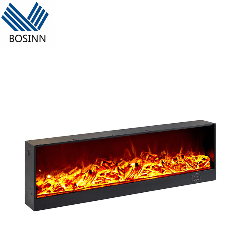 Electric Fireplace Insert Free Standing Fireplace Heater Remote Control Fire Crackling Sound Living Room Decoration