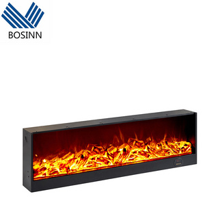 Electric Fireplace Insert Free Standing Fireplace Heater Remote Control Fire Crackling Sound Living Room Decoration