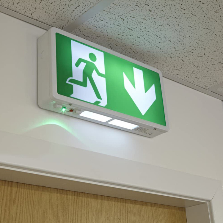 Fire Safety Evacuation Indicator Lamp Escape Fire Green Box Exit Sign Rechargeable Corridor Emergency Lighting