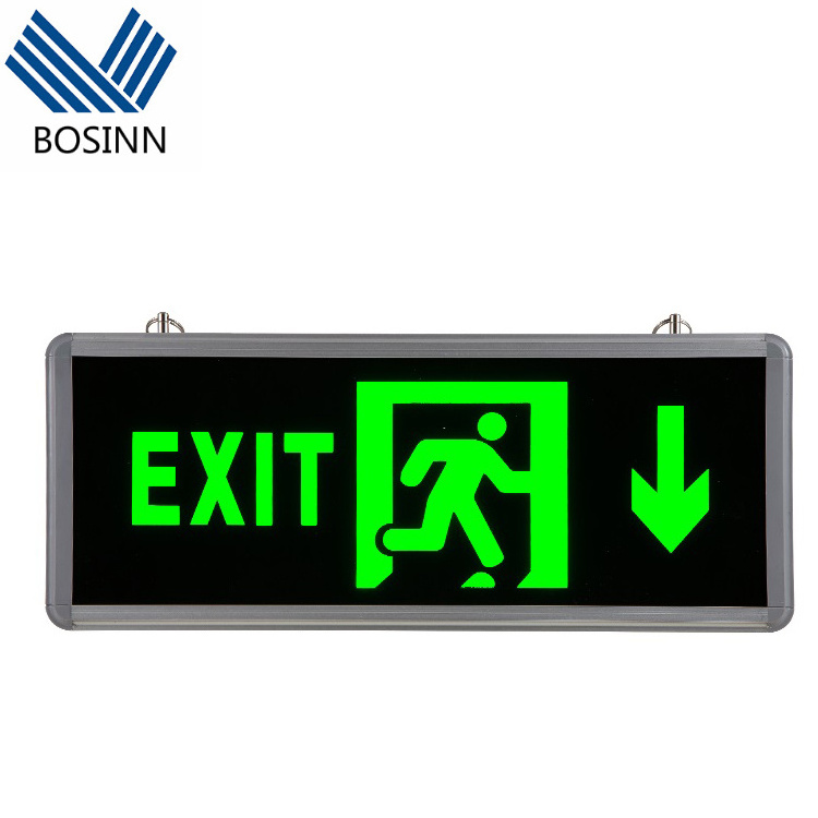 Fire Safety Evacuation Indicator Lamp Escape Fire Green Box Exit Sign Rechargeable Corridor Emergency Lighting